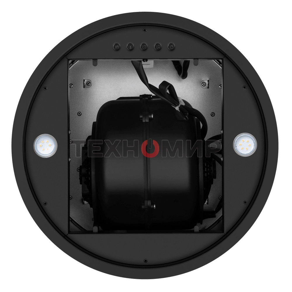 Вытяжка островная Maunfeld Drum Wall 35 черный, 32.5 см, 850 куб. м/ч, 48 дБ