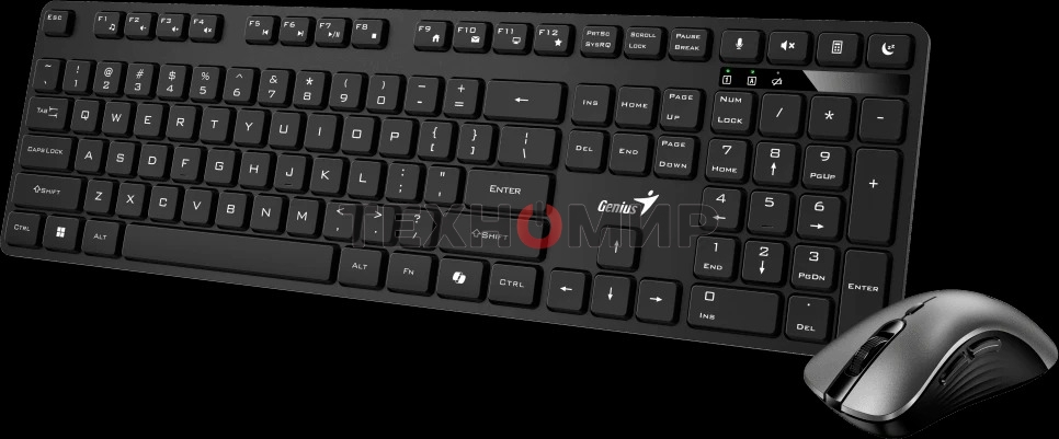 Комплект клавиатура+мышь Genius KM-8216S беспроводной, Bluetooth, 1000 DPI, чёрный