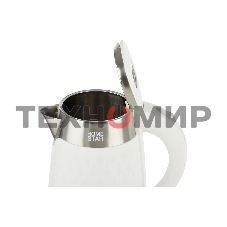 Чайник электрический Homestar HS-1021, 1500 Вт, 1.7 л, нержавейка+пластик, белый, двойной корпус