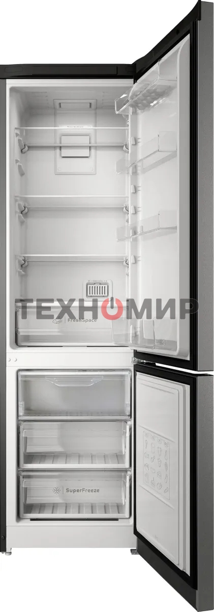 Холодильник Indesit ITS 5200 NG темно-серый двухкамерный 247/78л морозилка снизу, No Frost
