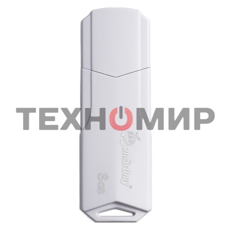 Флешка USB SmartBuy CLUE white (SB8GbCLU-W), 8Gb, USB 2.0, R/W 30/15, белый