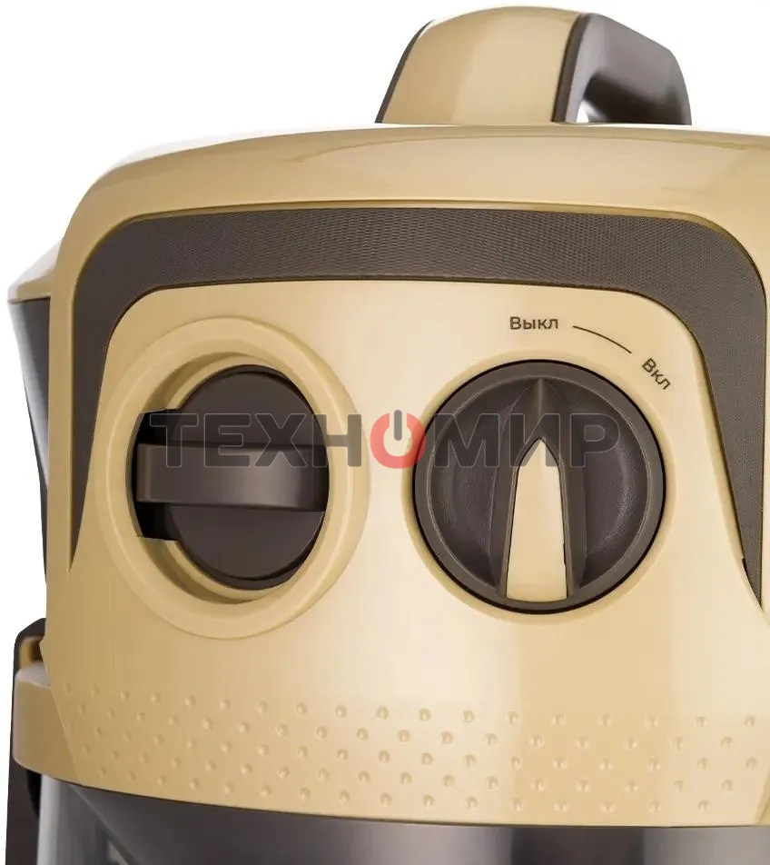 Пылесос Kitfort КТ-5192 золотистый/черный, 1000 Вт, уборка сухая/сбор жидкости, пылесборник контейнер/аквафильтр, 15 л