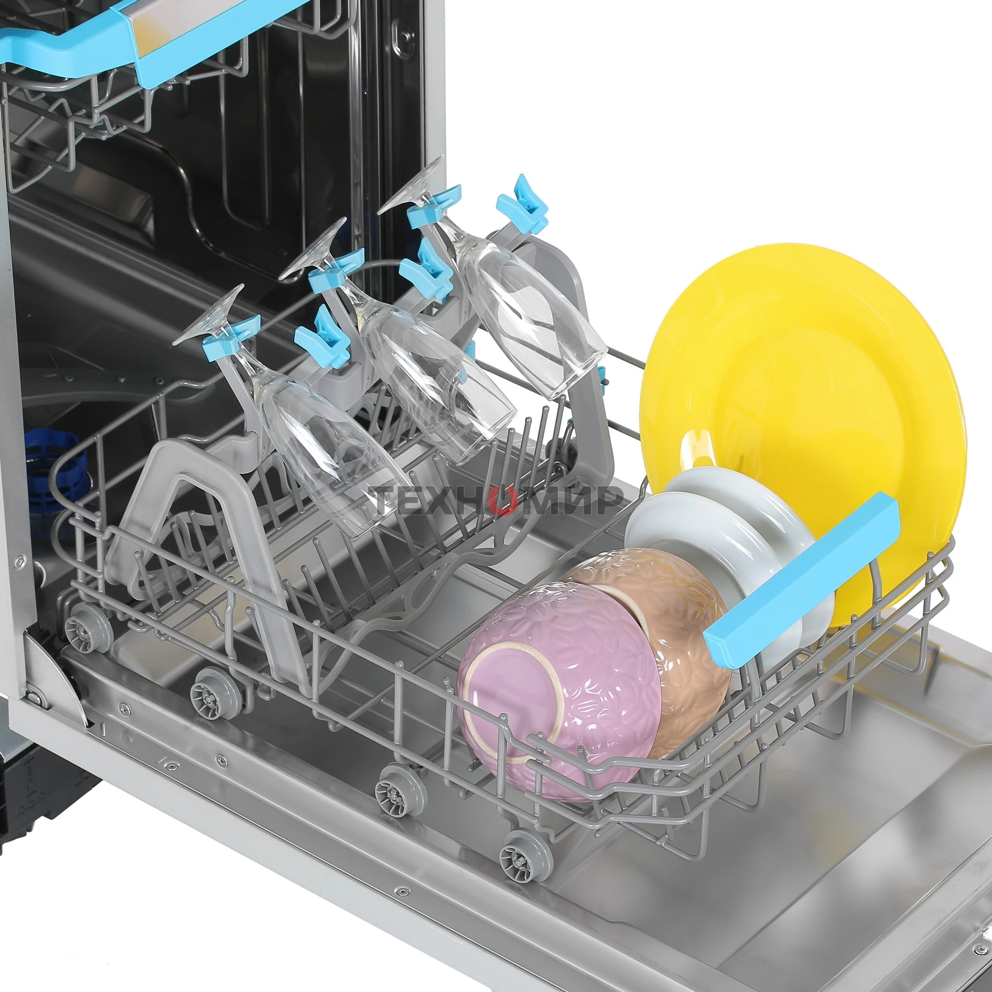 Встраиваемая посудомоечная машина Korting KDI 45570, нержавеющая сталь, 44.8 см, 10 компл., 47 дБ, класс A++