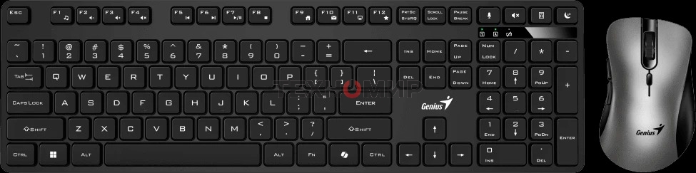 Комплект клавиатура+мышь Genius KM-8216S беспроводной, Bluetooth, 1000 DPI, чёрный