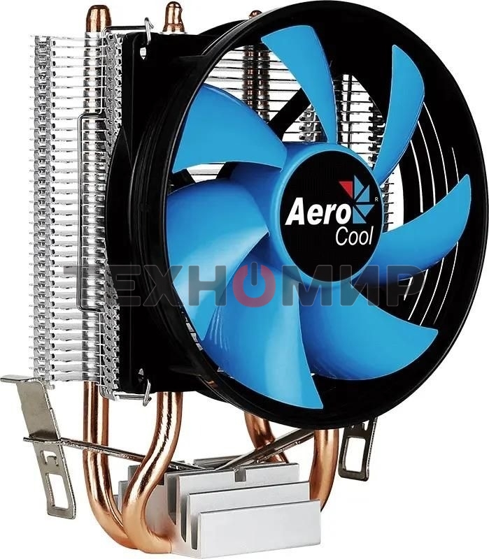 Кулер для процессора AeroCool/Formula Verkho 2 серебристый, 90 мм, алюминий/медь, 2000 об/мин, 25 дБ, 4 pin, 110 Вт, 125 мм