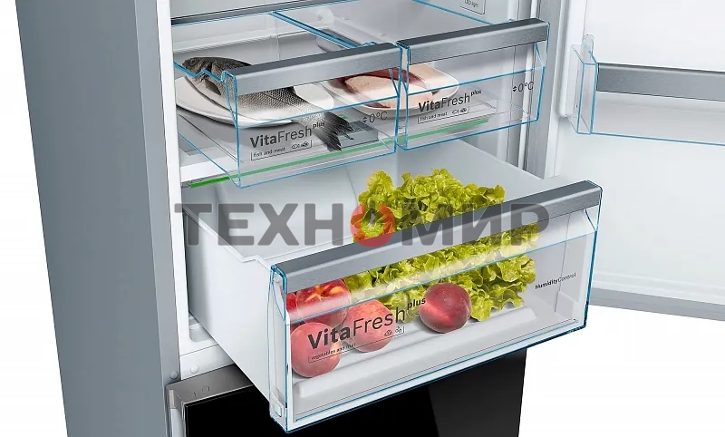 Холодильник Bosch KGN39LB30U черный двухкамерный 279/87л морозилка снизу, No Frost