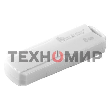 Флешка USB SmartBuy CLUE white (SB8GbCLU-W), 8Gb, USB 2.0, R/W 30/15, белый