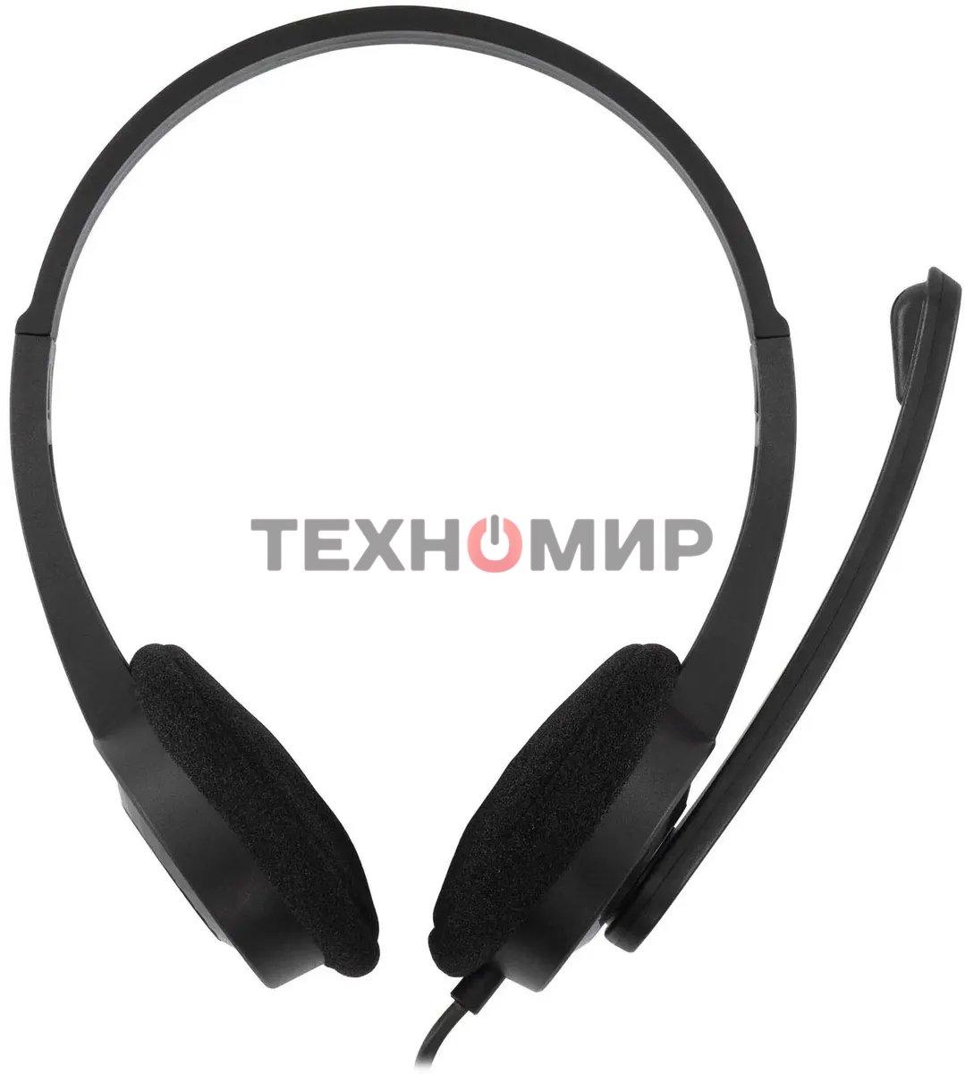 Гарнитура проводная с микрофоном Оклик HS-M600 черный 1.8м накладные оголовье (1900372)