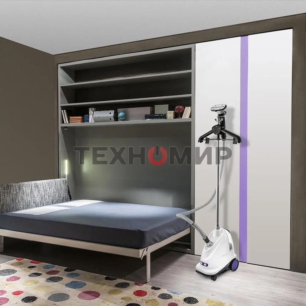 Отпариватель Kitfort КТ-991 белый/черный, 2200 Вт, 45 г/мин, 2000 мл