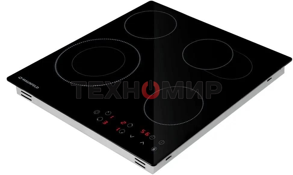 Электрическая варочная панель Maunfeld EVCE594SMDPBK, конфорок: 4 шт., стеклокерамика, независимая, черный