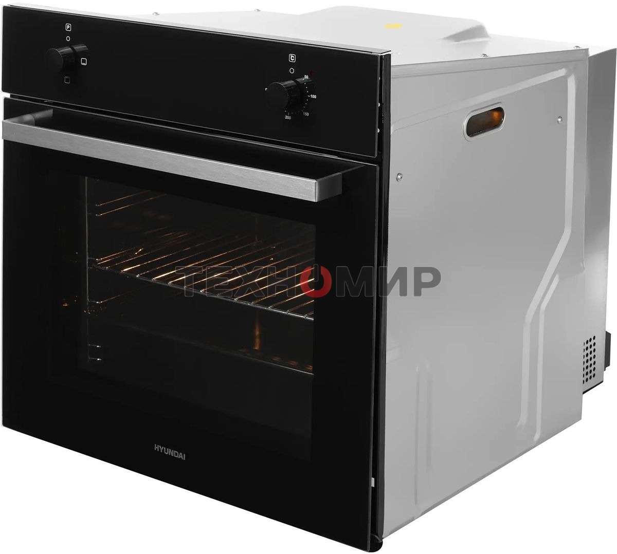 Встраиваемый духовой шкаф электрический Hyundai HEO 6230 BG черное стекло