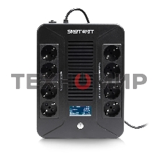 Источник бесперебойного питания SMARTWATT UPS SAFE PRO LCD 600 Line-interactive 600VA/360W Brick (Euro x8, USB, RJ11/RJ45 protection, LCD, 275x210x9