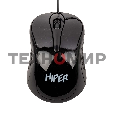 Мышь проводная HIPER HOM-031 черный, 1000 dpi, USB, кнопки - 3