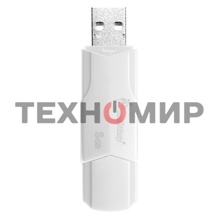 Флешка USB SmartBuy CLUE white (SB8GbCLU-W), 8Gb, USB 2.0, R/W 30/15, белый