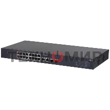 Коммутатор Dahua DH-CS4220-16GT-190 16x100 Мбит/с 2x1 Гбит/с 2xКомбо(1000BASE-T/SFP) управляемый