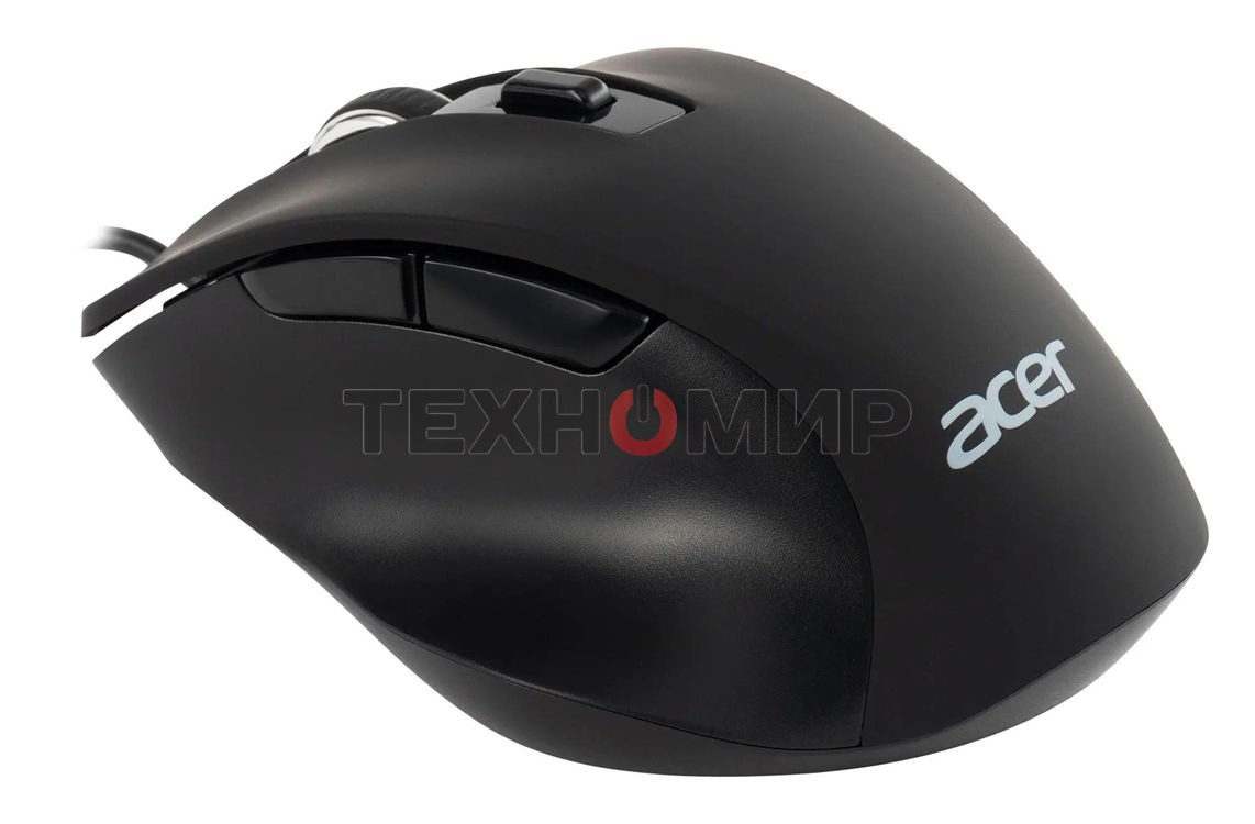 Мышь проводная Acer OMW120 черный, 2000 dpi, USB, кнопки - 6