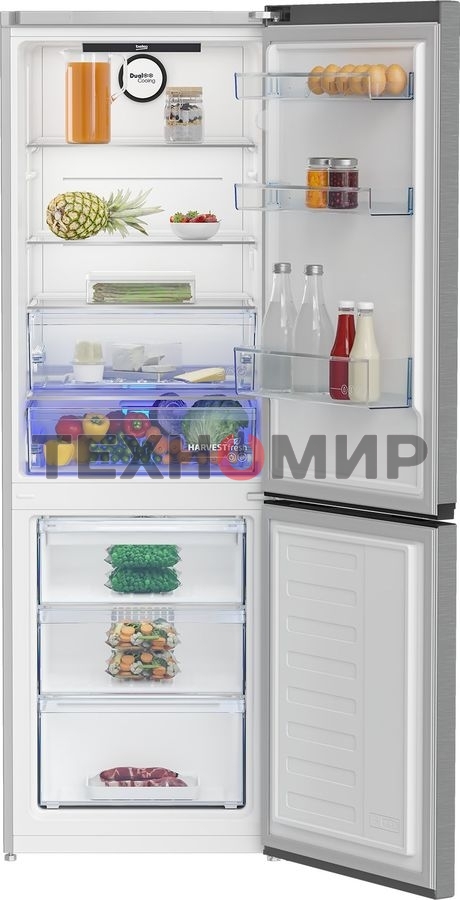 Холодильник Beko B3RCNK362HX нержавеющая сталь двухкамерный 220/100л морозилка снизу Total No Frost