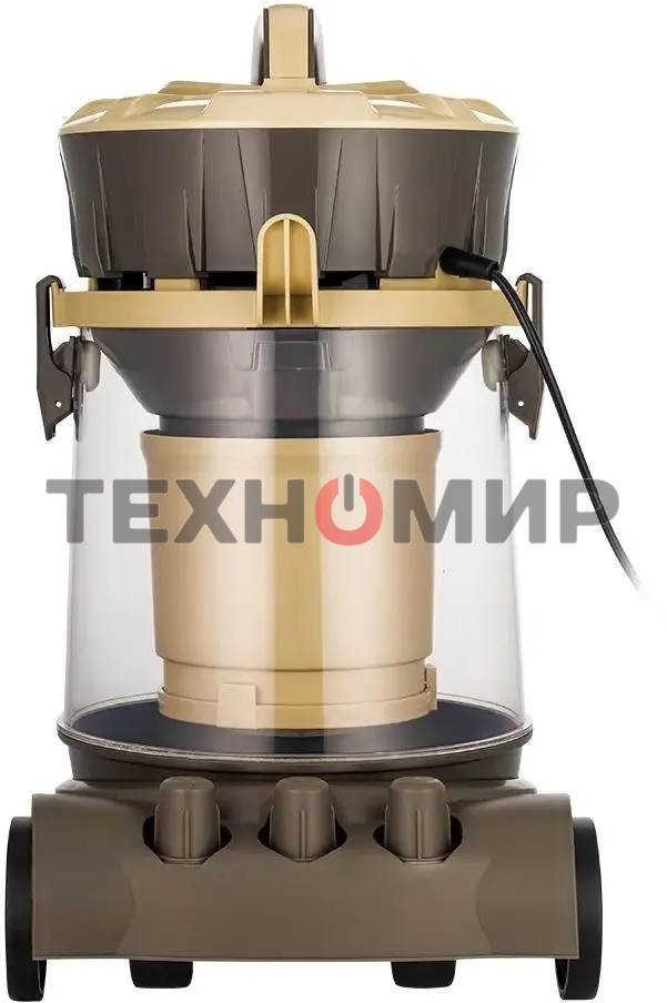 Пылесос Kitfort КТ-5192 золотистый/черный, 1000 Вт, уборка сухая/сбор жидкости, пылесборник контейнер/аквафильтр, 15 л