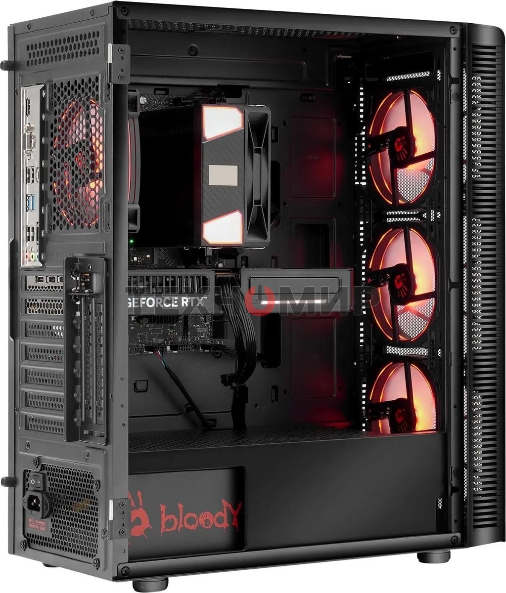 Компьютер Bloody BD-PC CB76T2 TWR i7 14700F (2.1) 32Gb SSD 1Tb RTX 5070 12Gb Windows 11 Home 64 GbitEth 650W черный (RUS) (2141987)