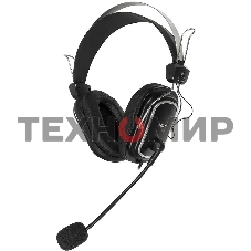 Гарнитура проводная A4Tech HS-50, черный/серебристый