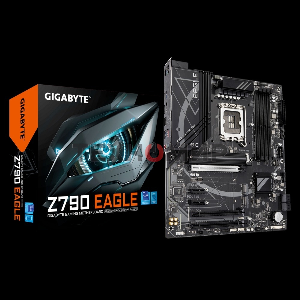 Материнская плата Gigabyte Z790 EAGLE, LGA 1700, Intel Z790, 4xDDR5, 4xSATA, 3xM.2, 1xPCIe 5.0 x16, 1xPCIe 4.0 x4, 1xPCIe 3.0 x1, 1xHDMI, 1xDP, 1x 2.5Gb LAN, 4xUSB-A 3.2 Gen 1, 1xUSB-A 3.2 Gen 2, 2xUSB-A 2.0, 1xUSB-C 3.2 Gen 2, 3x3.5 мм, 7.1, ATX
