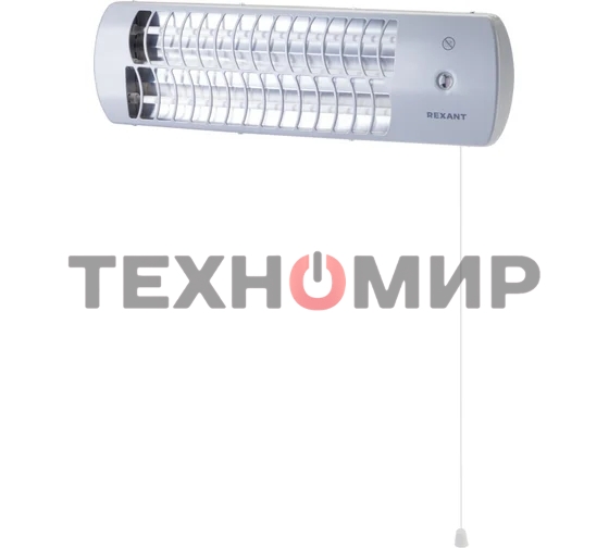 Обогреватель инфракрасный панельный Rexant серый, кварцевый, 1500 Вт, 20 м2, 3 режима обогрева