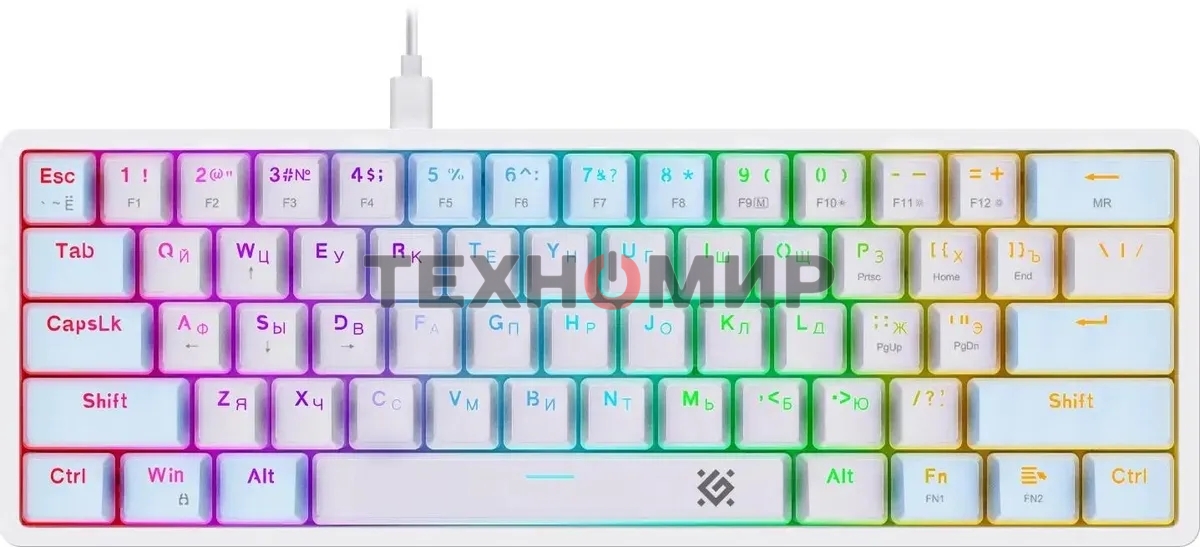 Клавиатура Defender Amox GK-585 проводная, USB Type-A, белый