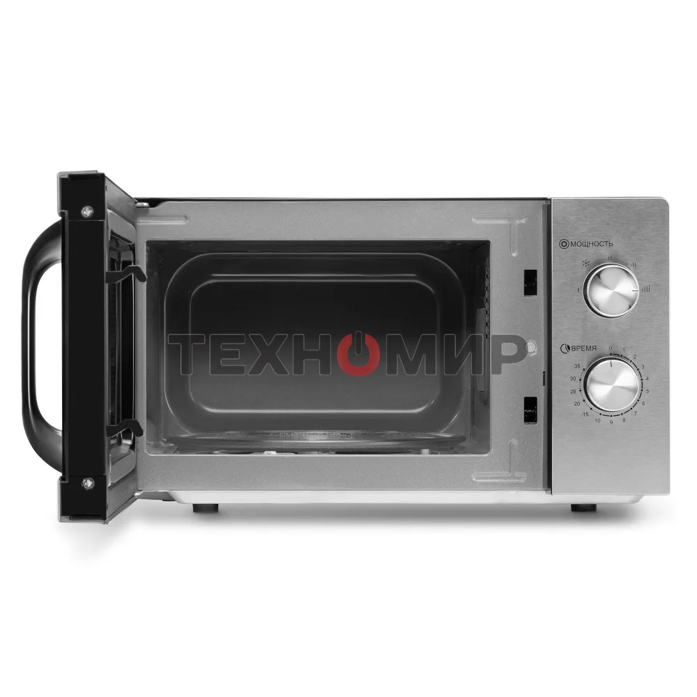 Микроволновая печь Hyundai HYM-M2013 нержавеющая сталь/черный, 20 л, 700 Вт, переключатели - электронный поворотный механизм