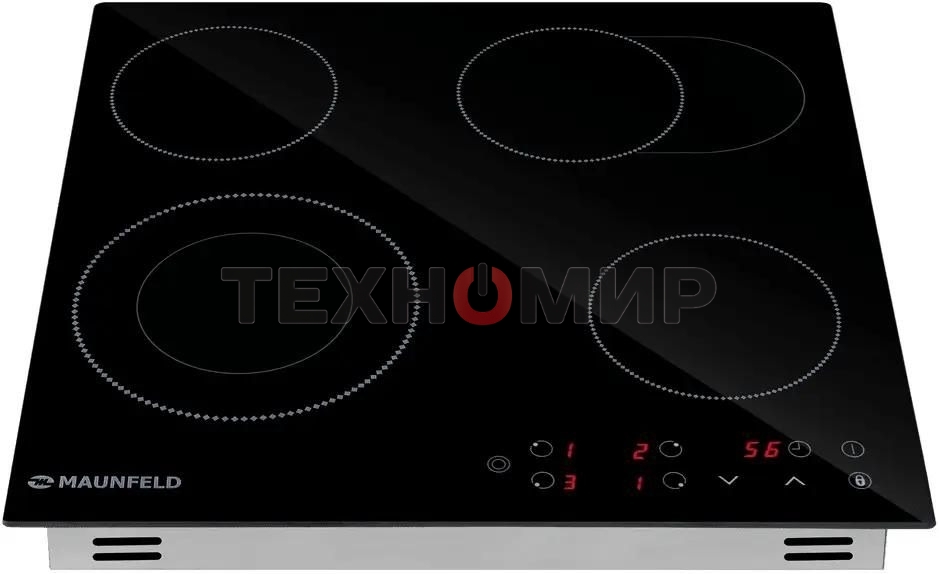 Электрическая варочная панель Maunfeld EVCE594SMDPBK, конфорок: 4 шт., стеклокерамика, независимая, черный