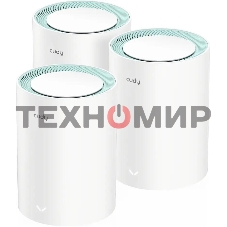 Бесшовный Mesh роутер Cudy M1500 (M1500(3-PACK)) AX1500 10/100/1000BASE-TX (упак.:3шт)