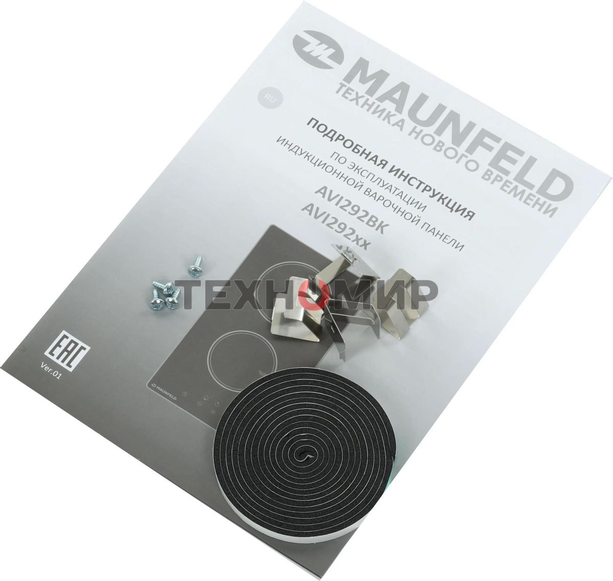 Индукционная варочная панель Maunfeld AVI292BK, конфорок: 2 шт., стеклокерамика, независимая, черный