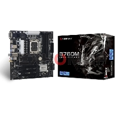 Материнская плата Biostar B760MXC PRO, LGA 1700, Intel B760, 4xDDR4, 8xSATA, 2xM.2, 1xPCIe 4.0 x16, 3xPCIe 3.0 x1, 1xHDMI, 1xDVI, 1xVGA, 1x 1Gb LAN, 4xUSB-A 3.2 Gen 2, 2xUSB-A 2.0, 3x3.5 мм, 7.1, mATX