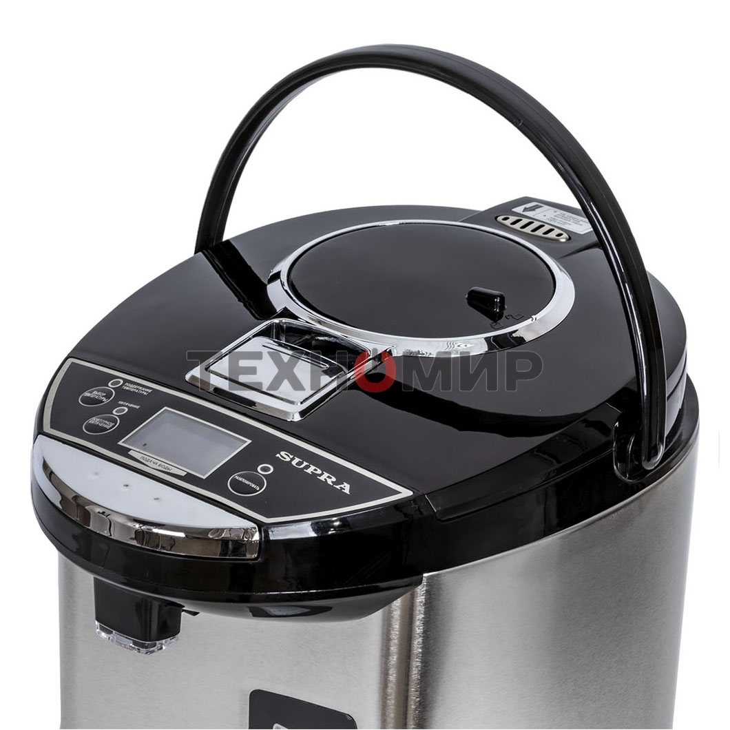 Термопот SUPRA TPS-7755 6 л, 850 Вт, серебристый с черным