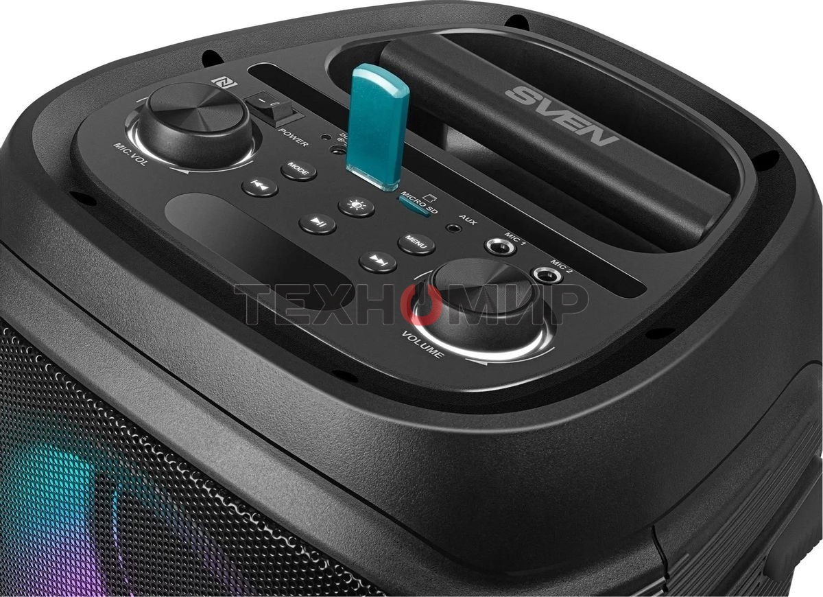 Колонка портативная Sven PS-800 черный 100W 2.0 BT 10м 4400mAh