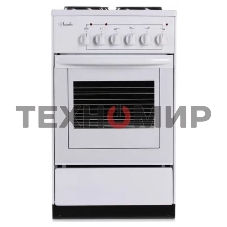 Плита электрическая Лысьва ЭП 401 СТ белый, конфорок 4 электрических, духовка 57 л, 50 см x 84 см x 60 см