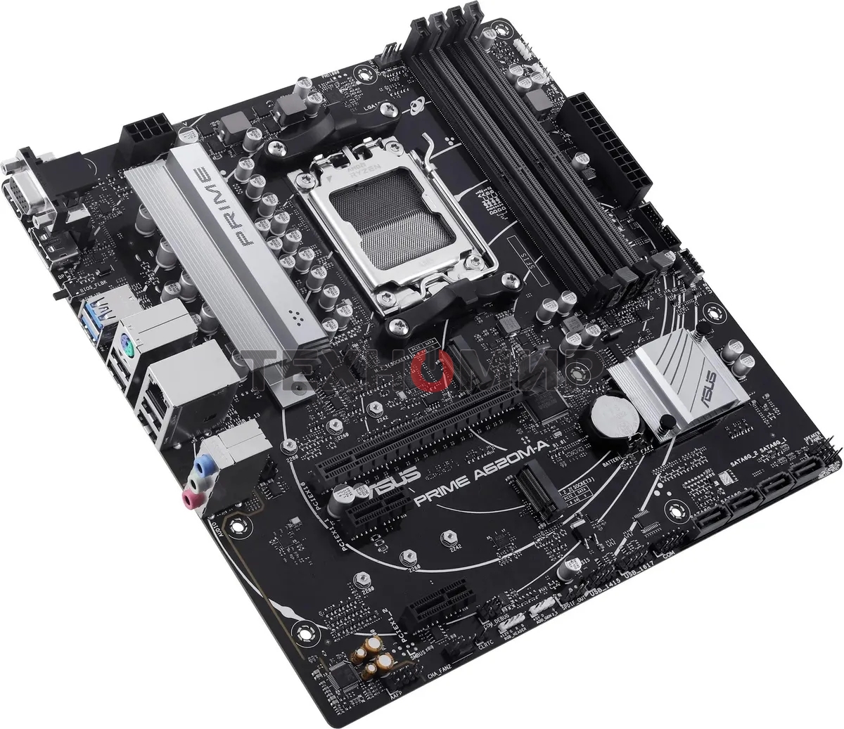 Материнская плата ASUS PRIME A620M-A-CSM, AM5, AMD A620, 2xDDR5, 4xSATA, 2xM.2, 1xPCI-E 4.0 x16, 1xHDMI, 1xDP, 1xVGA, 1x 1Gb LAN, 2xUSB-A 3.2 Gen 1, 4xUSB-A 2.0, 3x3.5 мм, 7.1, Micro-ATX
