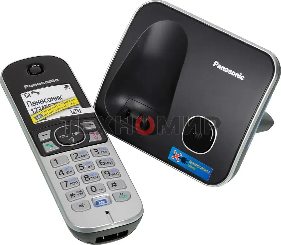 Телефон беспроводной (DECT) Panasonic KX-TG6811RUB черный Беспроводной DECT,40 мелодий,телефонный справочник 120 зап.