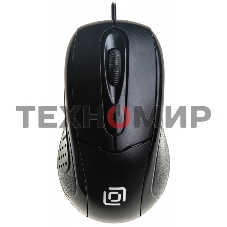 Мышь проводная Oklick 305M черный, 1000 dpi, USB, кнопки - 3