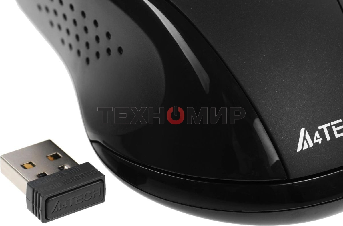 Мышь беспроводная A4Tech G9-500FS черный, 1200 dpi, радиоканал, USB, кнопки - 4