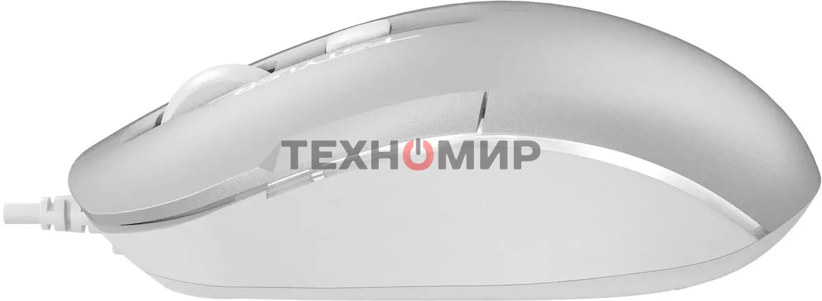 Мышь проводная A4Tech Fstyler FM26 серебристый/белый, 1600 dpi, USB, кнопки - 4