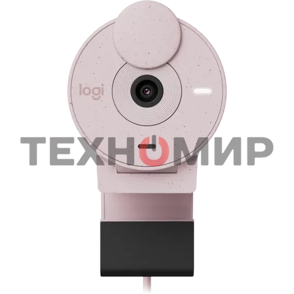 Веб-камера Logitech Brio 300 1920x1080, 30 кадр/с, USB Type-C, микрофон (шумоподавление), автоматическая фокусировка, автоосвещение, универсальное крепление розовый