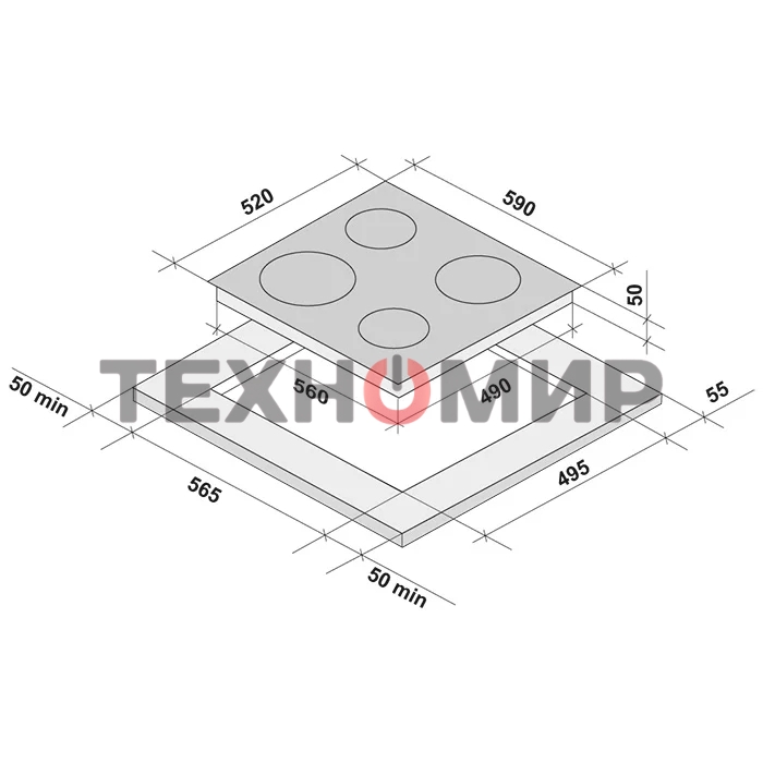 Варочная панель Krona ASTEN 60 BL черный