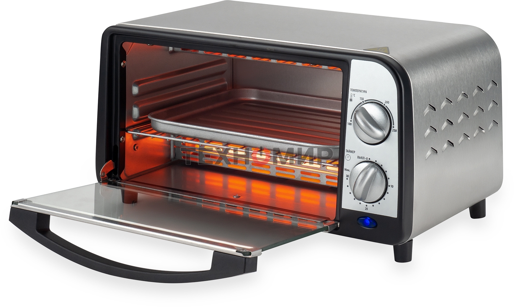 Мини-печь Hyundai MIO-HY071 9 л, 800 Вт, серебристый