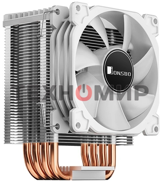 Кулер JONSBO CR-1400 White LGA1700/1200/115X/AM4 (24шт/кор, TDP 125W, PWM, 92мм ARGb Fan, 4 тепловые трубки, 4-pin, белый) Retail