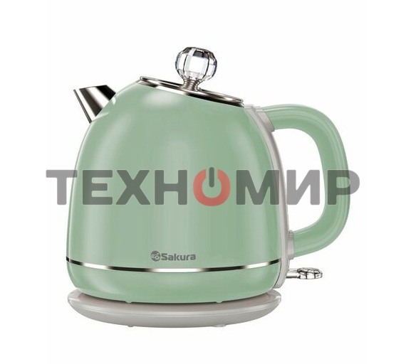 Чайник электрический Sakura SA-2187GR 1.7 л, зеленый/серый