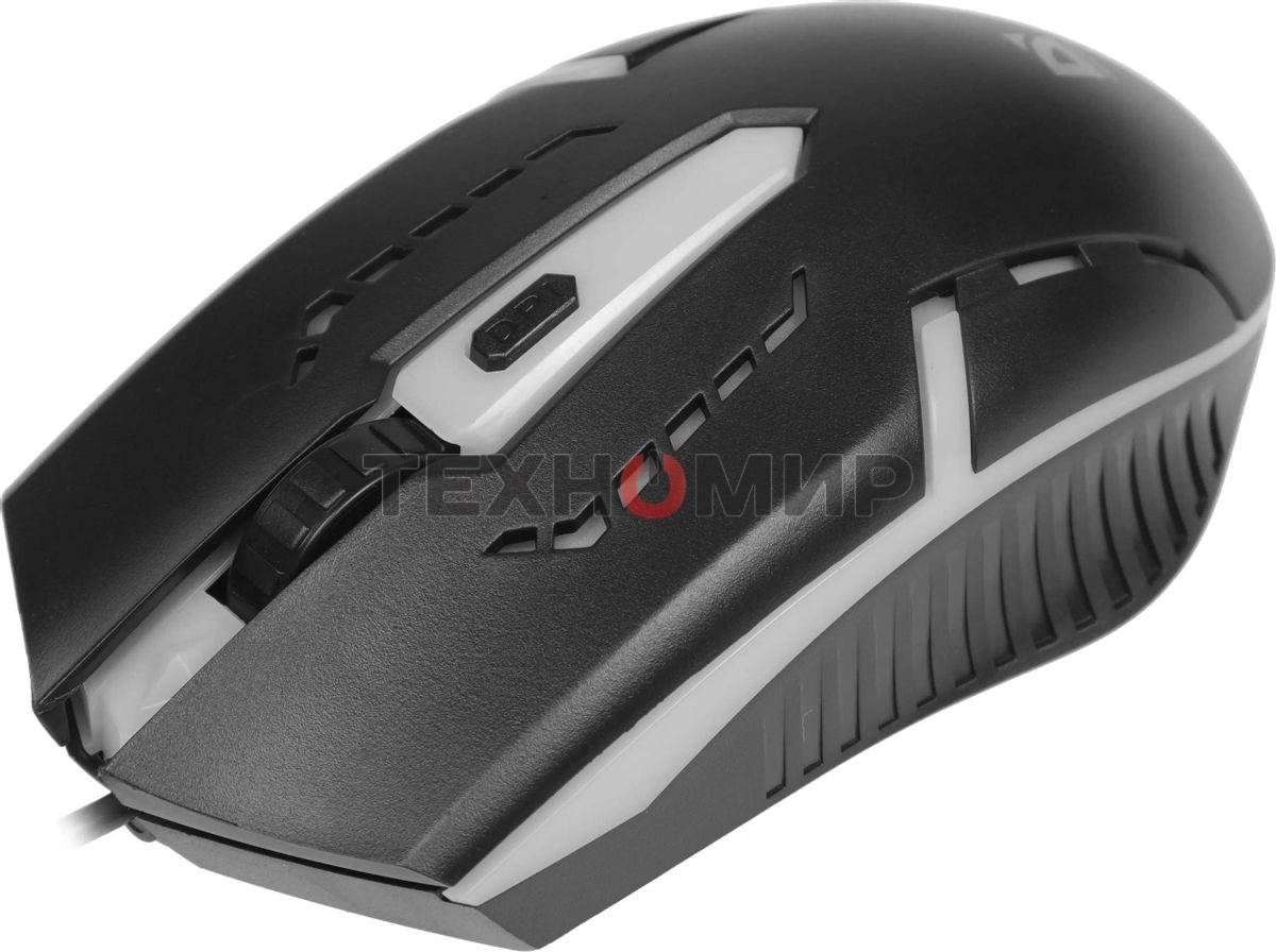 Мышь проводная Defender Hit MB-601 черный, 1200 dpi, USB, кнопки - 4