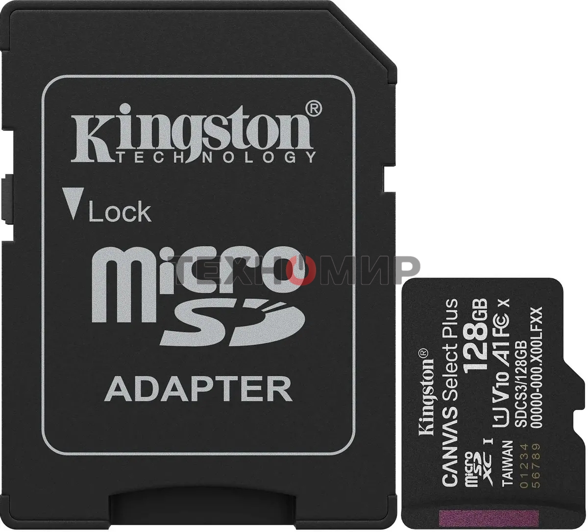 Флеш карта microSDXC 128Gb Kingston SDCS3/128Gb Canvas Select Plus + adapter