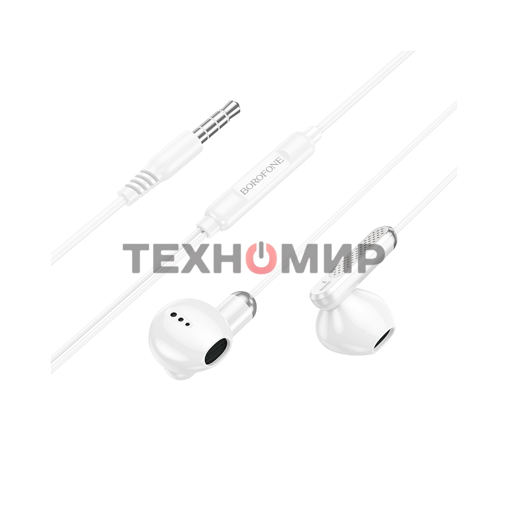 Проводные наушники Borofone BM89 Surpass белый, вкладыши