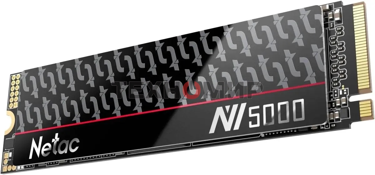 Накопитель SSD Netac NV5000-T, 1Tb, M.2 2280, PCIe 4.0 x4, NVMe, R/W 4800/4600, с радиатором
