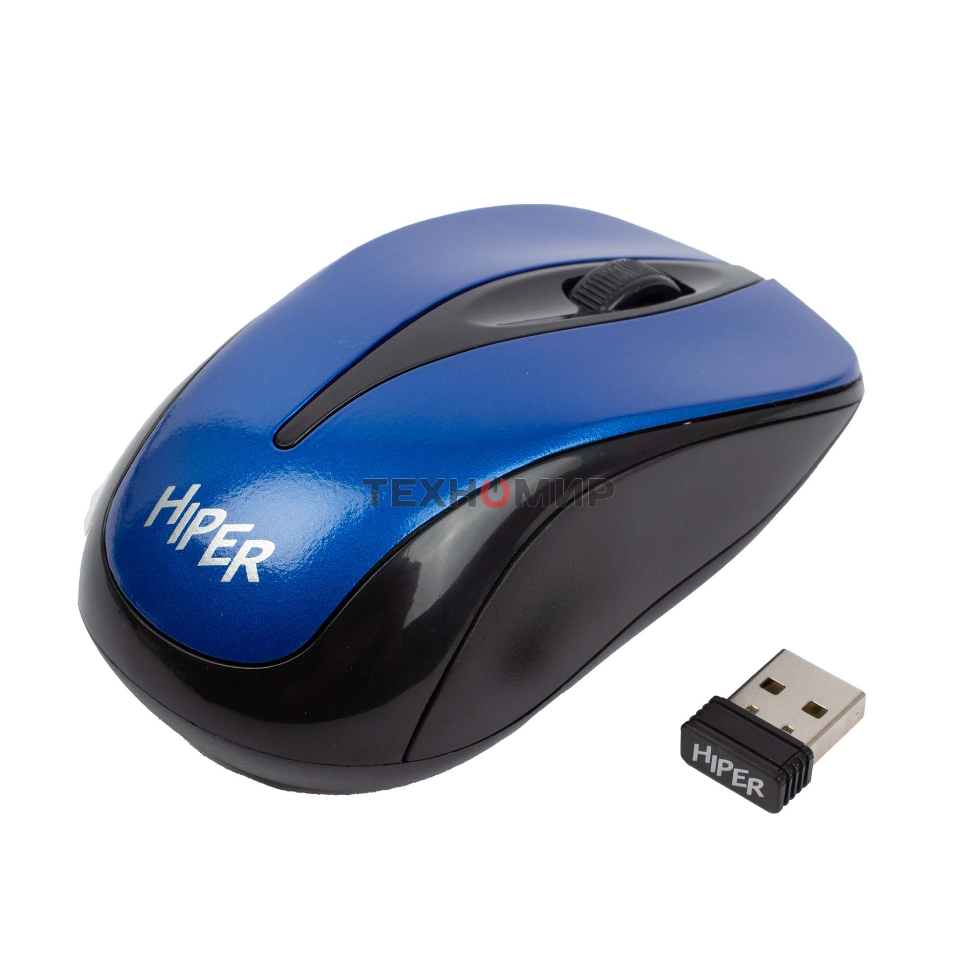 Мышь беспроводная HIPER HOMW-062 синий, 1000 dpi, радиоканал, USB, кнопки - 3